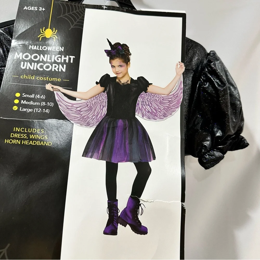 Girl’s Large Midnight Unicorn Costume